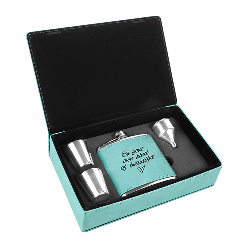 Leatherette Flask Sets