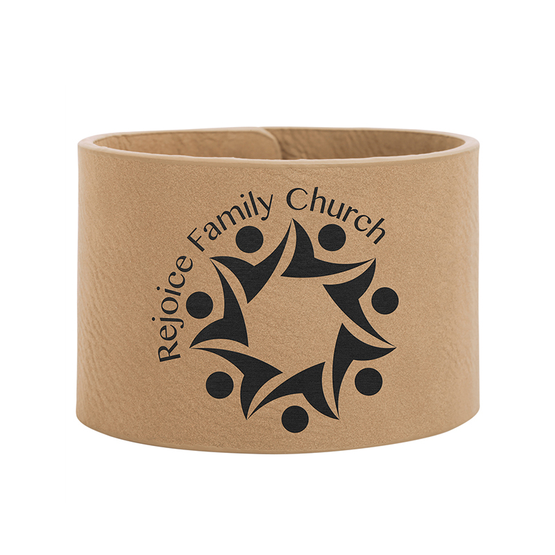 9 1/2' x 1' Laserable Leatherette Cuff Bracelet