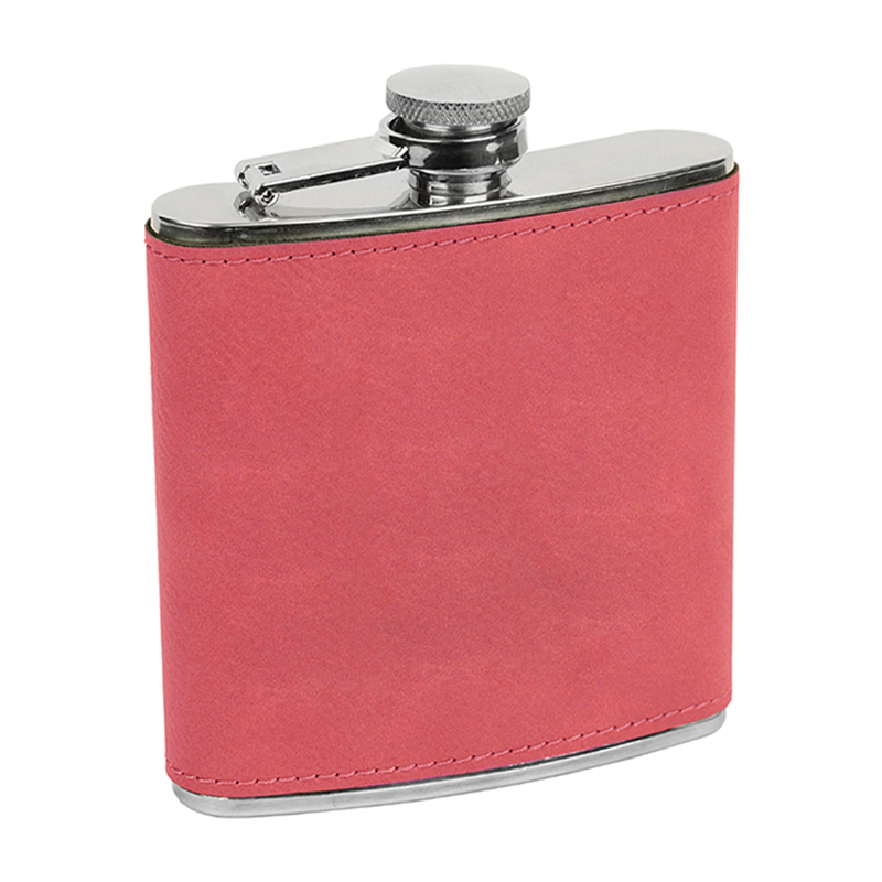 Laserable Leatherette Flasks