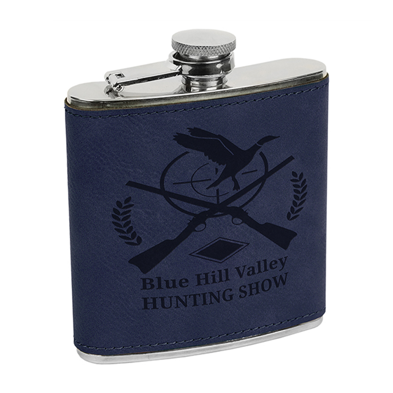 Laserable Leatherette Flasks