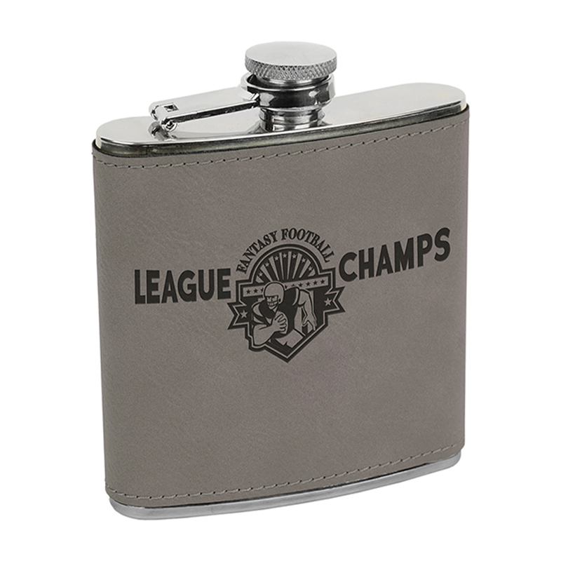 Laserable Leatherette Flasks