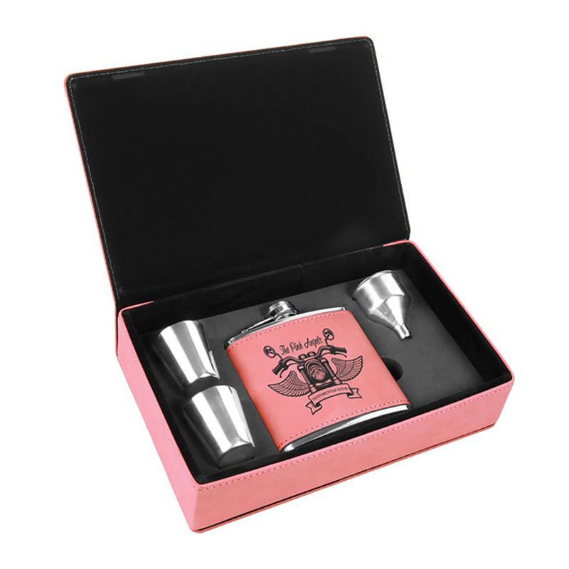 Leatherette Flask Sets