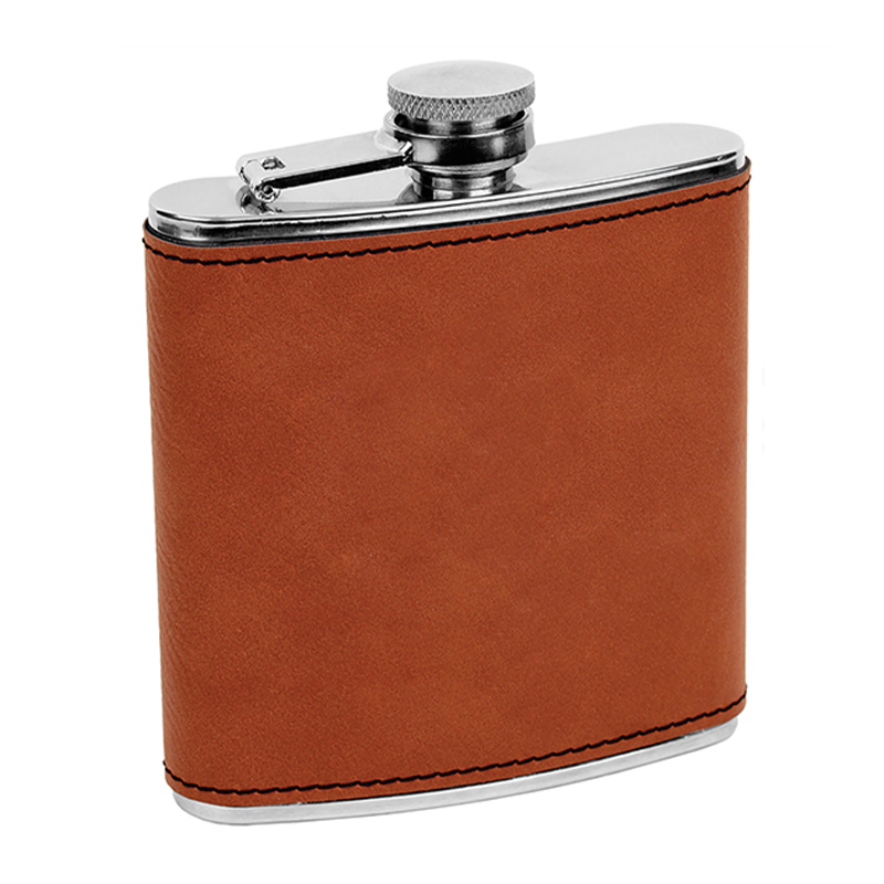 Laserable Leatherette Flasks