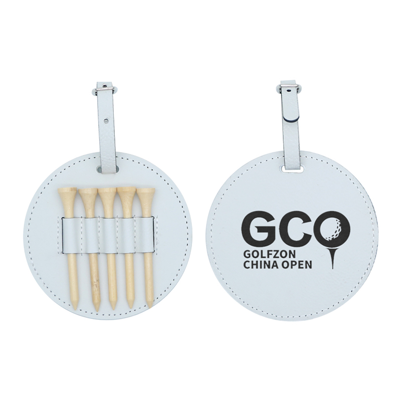 Laserable Leatherette circa Golf Bag Tag cum V lignea Tees