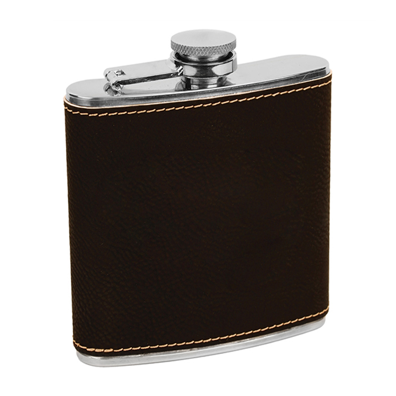 Laserable Leatherette Flasks