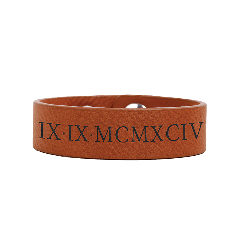 9 1/2' x 2' Laserable Leatherette Cuff Bracelet 9 1/2' x 2' Laserable Leatherette Cuff Bracelet