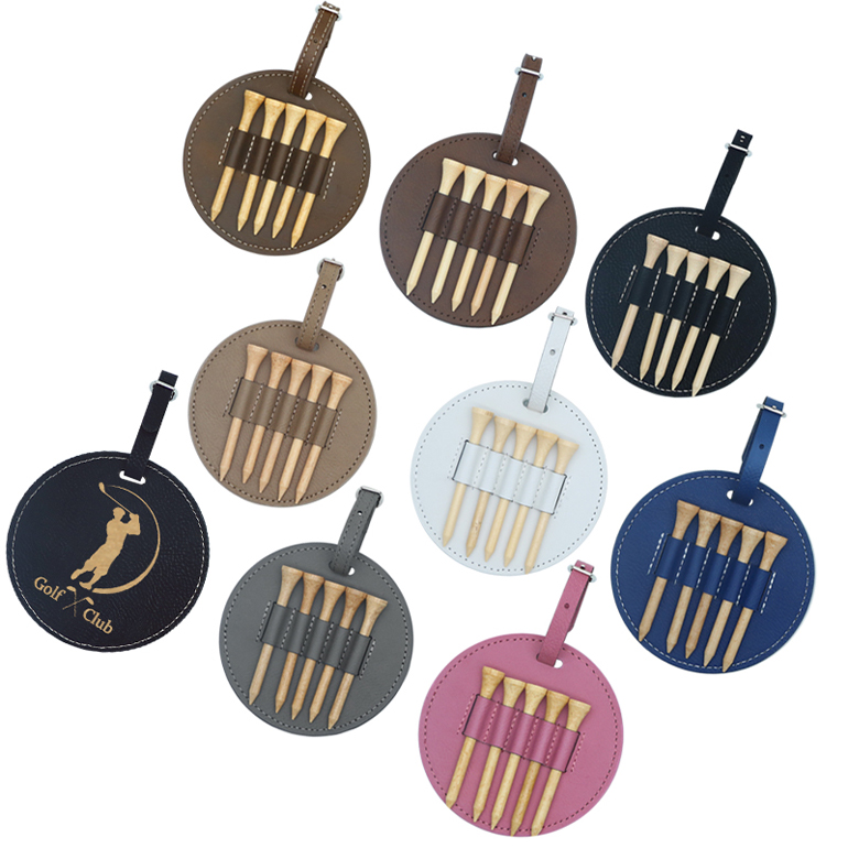 Laserable Leatherette circa Golf Bag Tag cum V lignea Tees