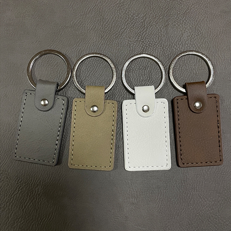 Laserable Leatherette Rectangulum Keychains cum Oiled Edge