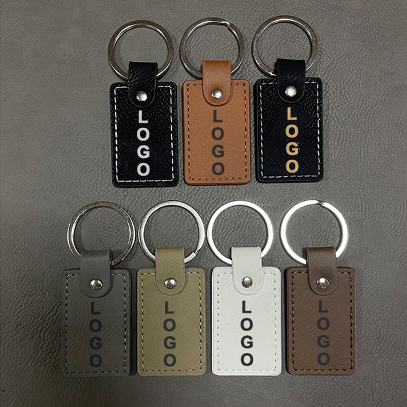 Laserable Leatherette Rectangulum Keychains cum Oiled Edge