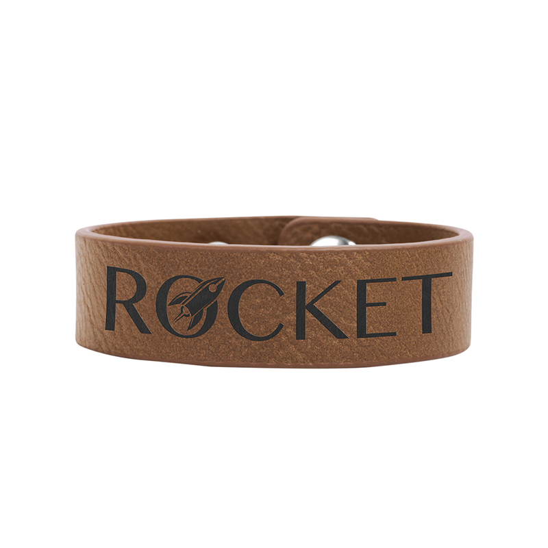 9 1/2' x 1' Laserable Leatherette Cuff Bracelet