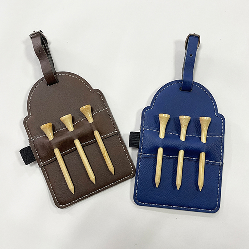 Laserable Leatherette Golf Bag Tag cum Tees