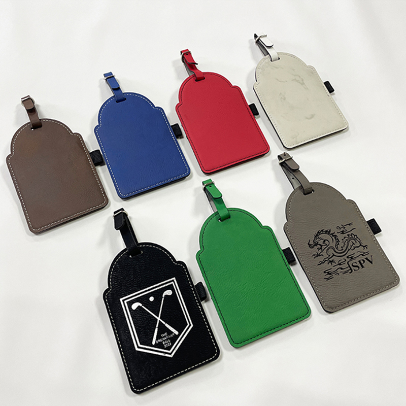 Laserable Leatherette Golf Bag Tag cum Tees