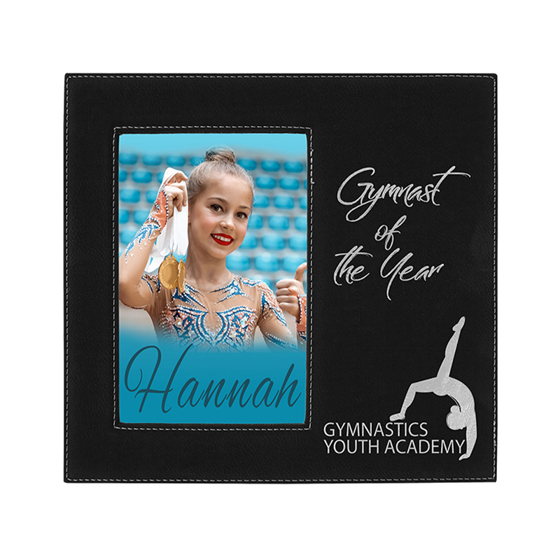 5' x 7' Leatherette Photo Frame with 4 1/4' x 8 7/8' Area