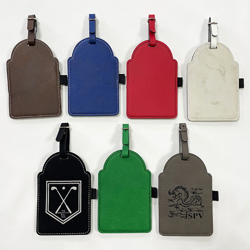 Laserable Leatherette Golf Bag Tag cum Tees