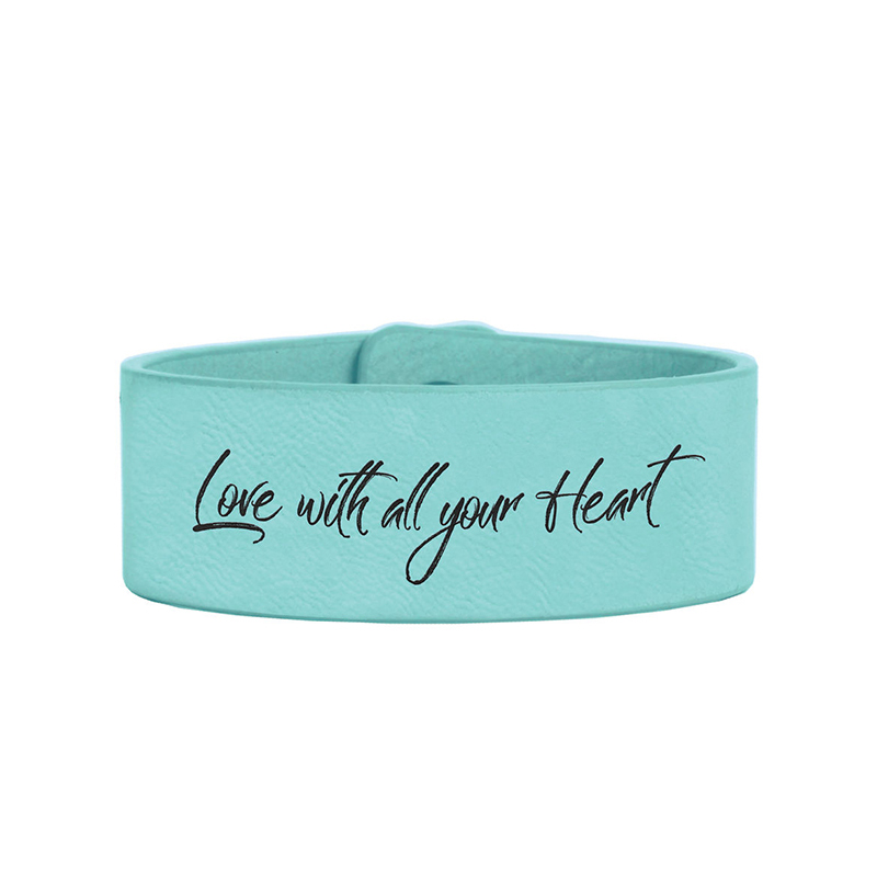 8 1/2' x 3/4' Laserable Leatherette Cuff Bracelet
