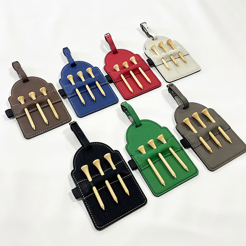 Laserable Leatherette Golf Bag Tag cum Tees