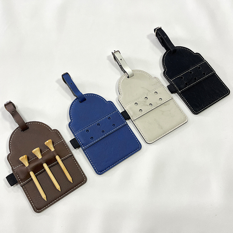 Laserable Leatherette Golf Bag Tag cum Tees