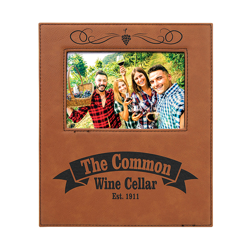5' x 7' Leatherette Photo Frame with 4 1/4' x 8 7/8' Area
