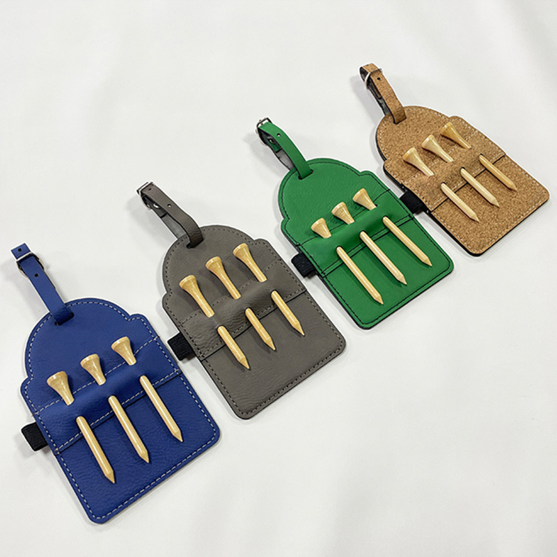 Laserable Leatherette Golf Bag Tag cum Tees