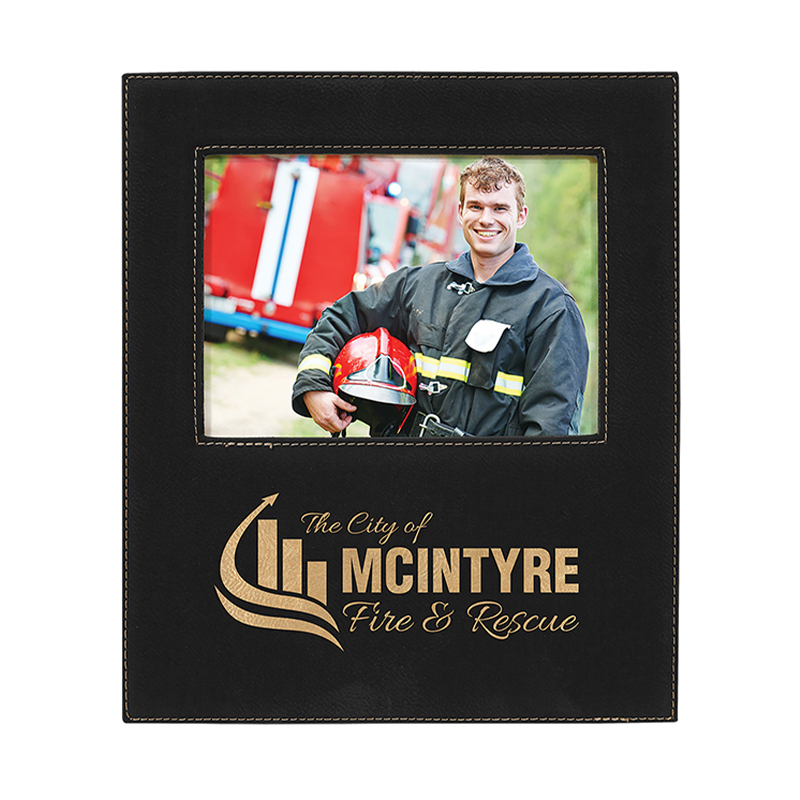 5' x 7' Leatherette Photo Frame with 4 1/4' x 8 7/8' Area