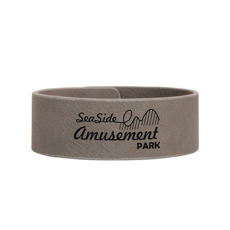 9 1/2' x 1' Laserable Leatherette Cuff Bracelet