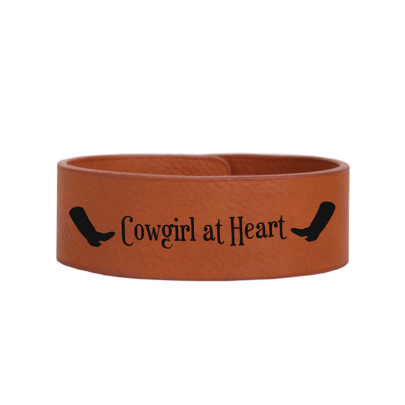 9 1/2' x 2' Laserable Leatherette Cuff Bracelet 9 1/2' x 2' Laserable Leatherette Cuff Bracelet