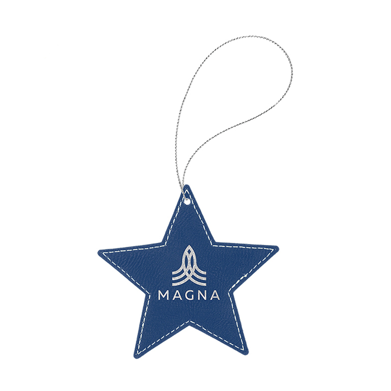 Laserable Leatherette Star Ornament