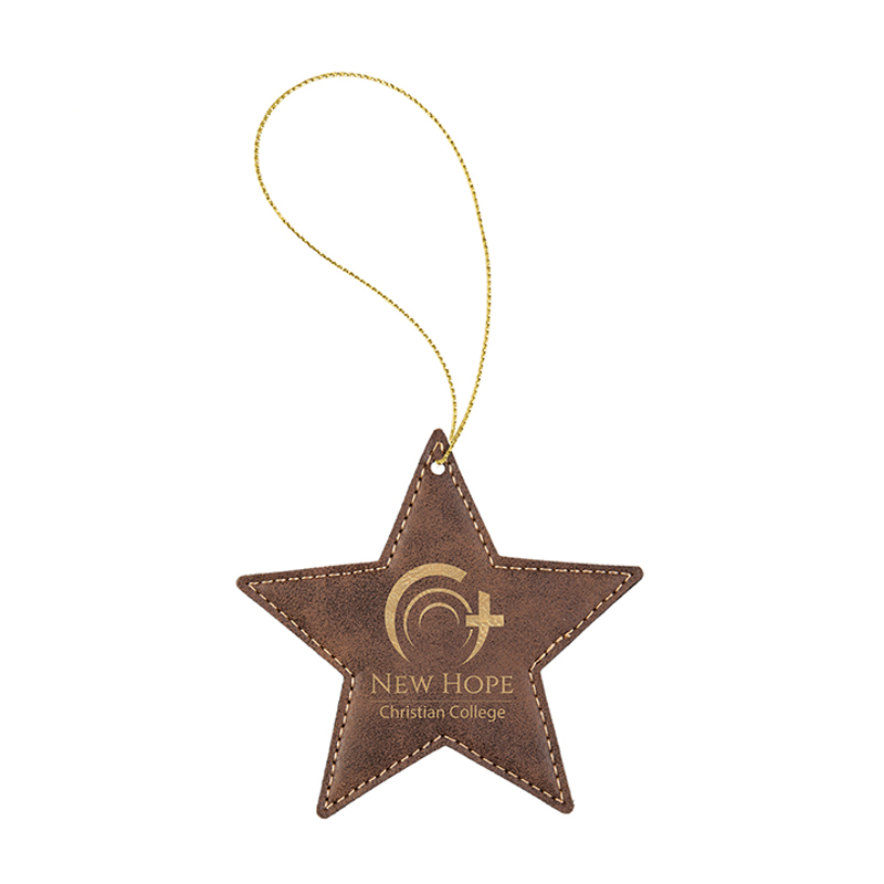 Laserable Leatherette Star Ornament