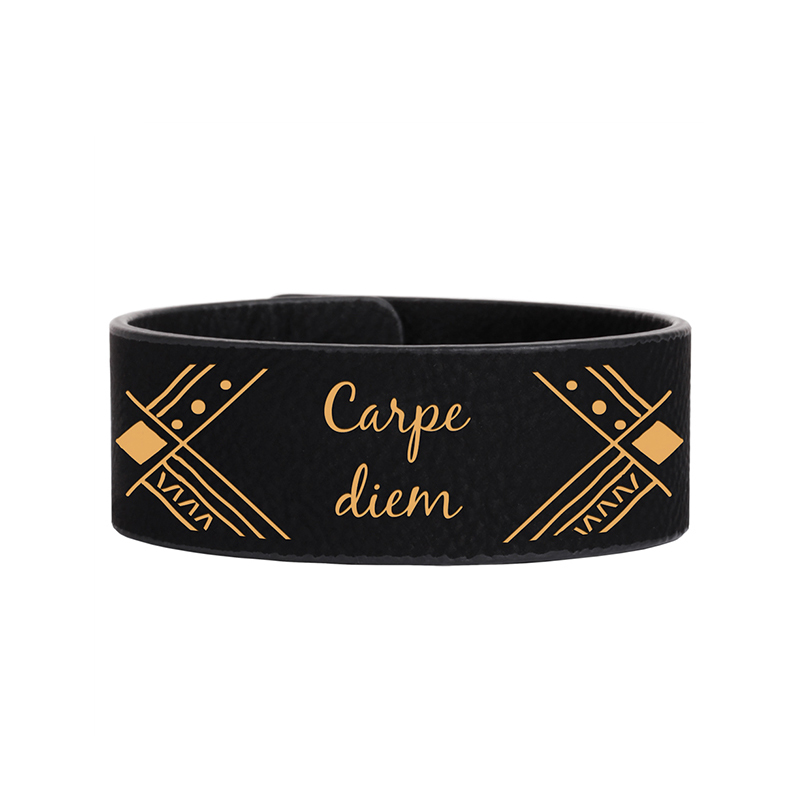 8 1/2' x 3/4' Laserable Leatherette Cuff Bracelet