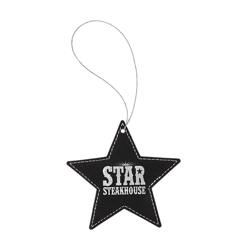 Laserable Leatherette Star Ornament