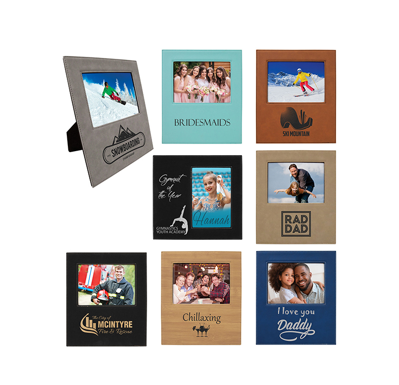 4' x 6' Leatherette Photo Frame with 4 1/4' x 7 7/8' Area 4' x 6' Leatherette Photo Frame with 4 1/4' x 7 7/8' Area