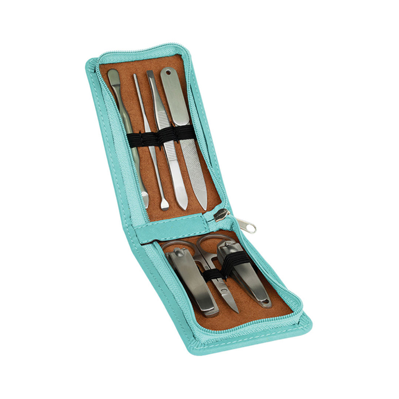 Laserable Leatherette Manicure Sets et Nail retonsoribus