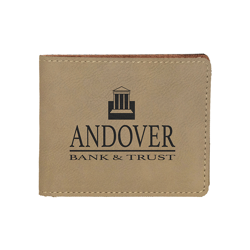 Laserable Leatherette Bifold Wallet