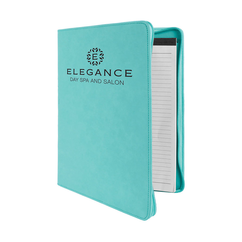 9 1/2' 12' Leatherette Portfolio with zipper