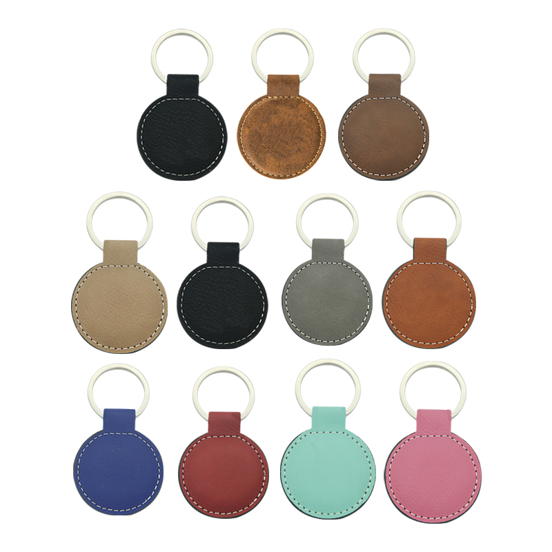 Laserable Leatherette circa Keychain