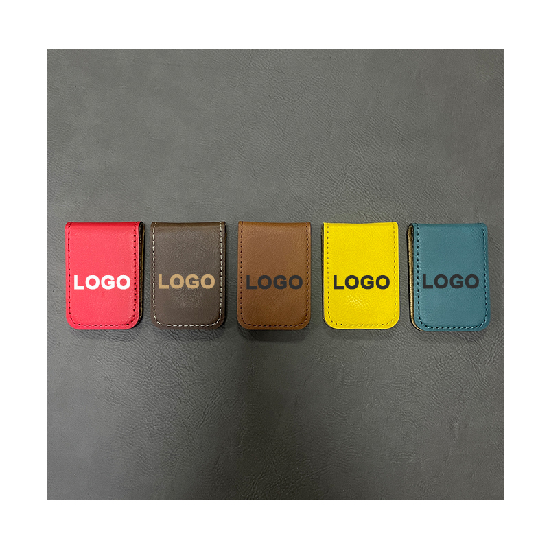 Laserable Leatherette pecuniam clip