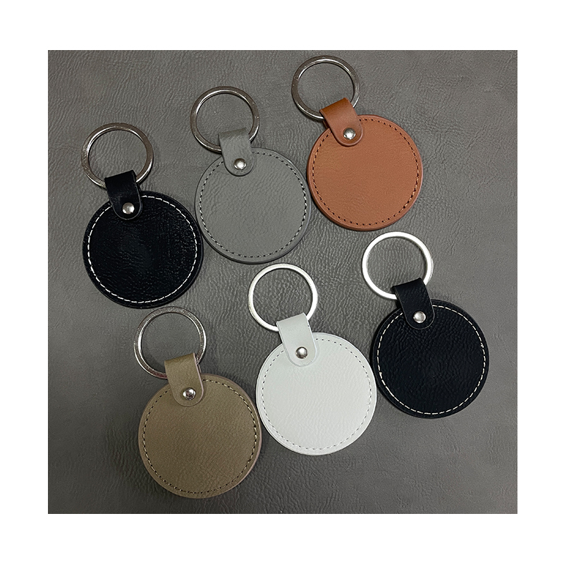 Laserable Leatherette circa Keychains cum unctius Edge