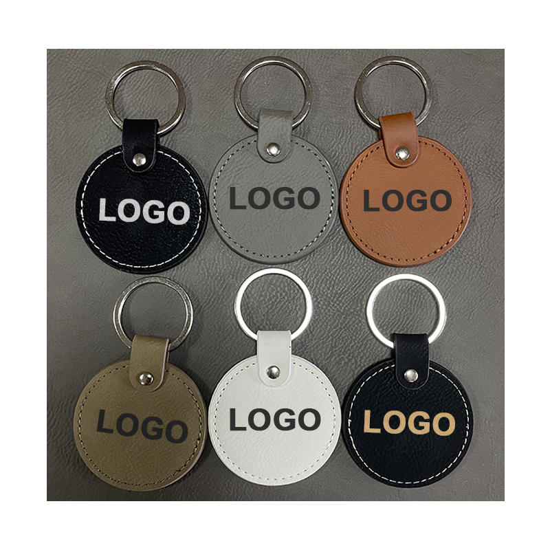 Laserable Leatherette circa Keychains cum unctius Edge