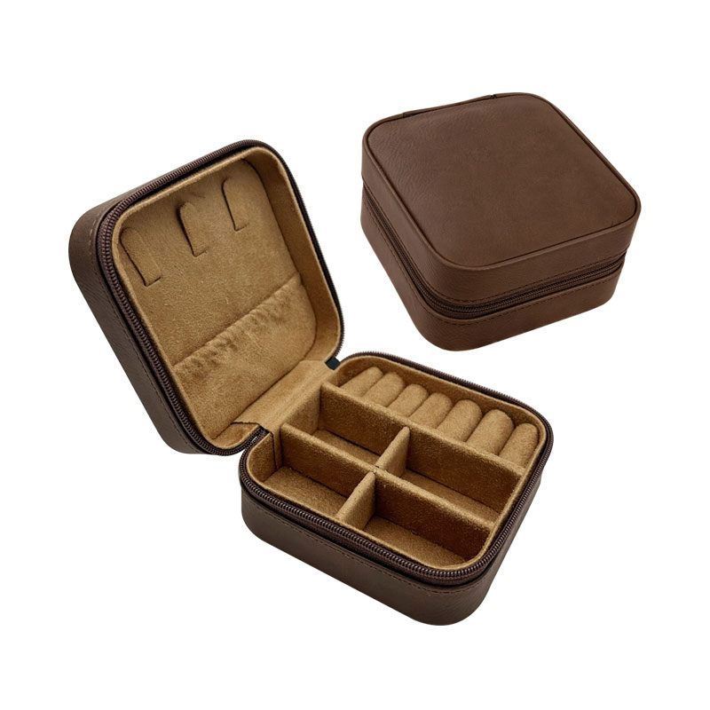 4/4 Laserable Leatherette Travel Jewelry Box with Black Lining 4/4 Laserable Leatherette Travel Jewelry Box with Black Lining