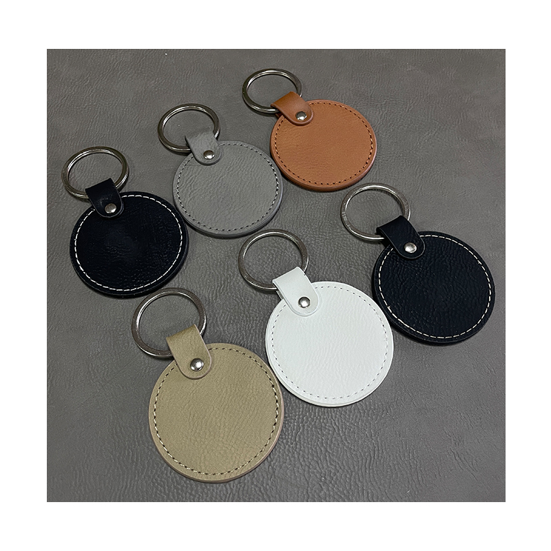 Laserable Leatherette circa Keychains cum unctius Edge