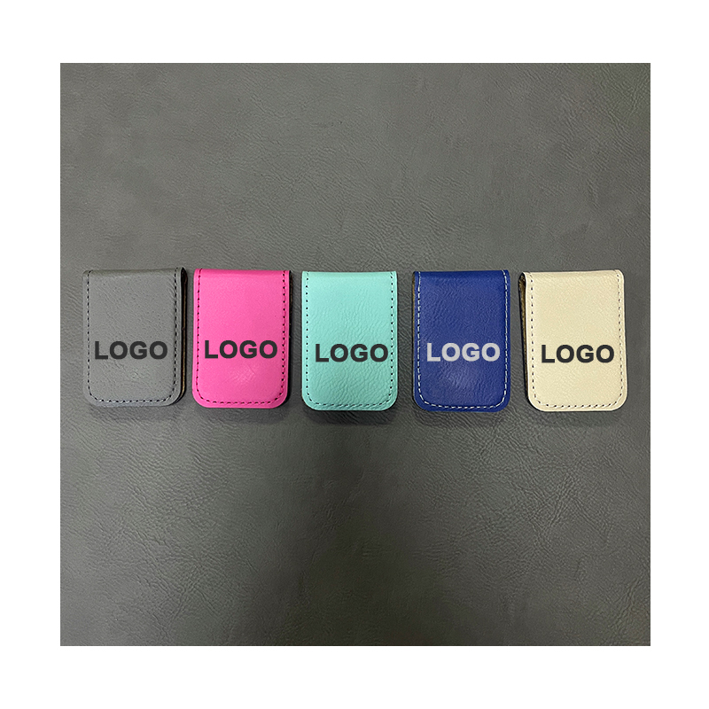 Laserable Leatherette pecuniam clip