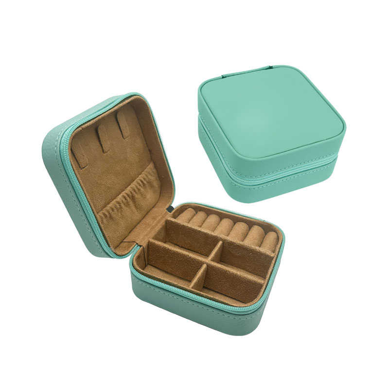 4/4 Laserable Leatherette Travel Jewelry Box with Black Lining 4/4 Laserable Leatherette Travel Jewelry Box with Black Lining
