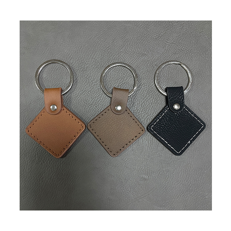 Laserable Leatherette Quadratus Keychains cum Oiled Edge