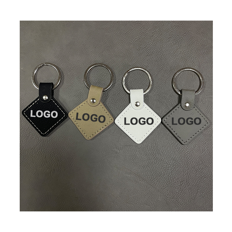Laserable Leatherette Quadratus Keychains cum Oiled Edge