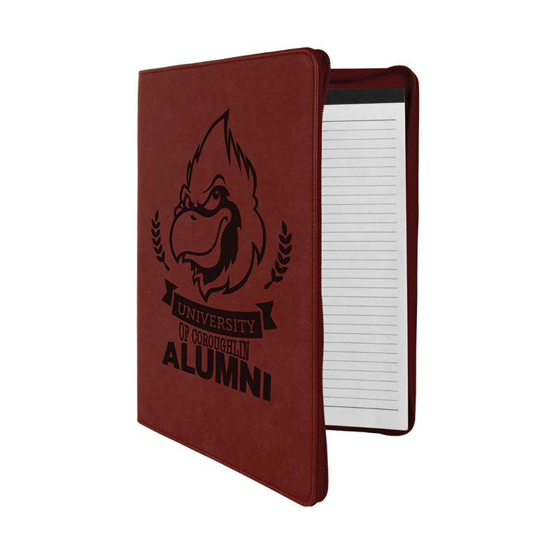 9 1/2' 12' Leatherette Portfolio with zipper