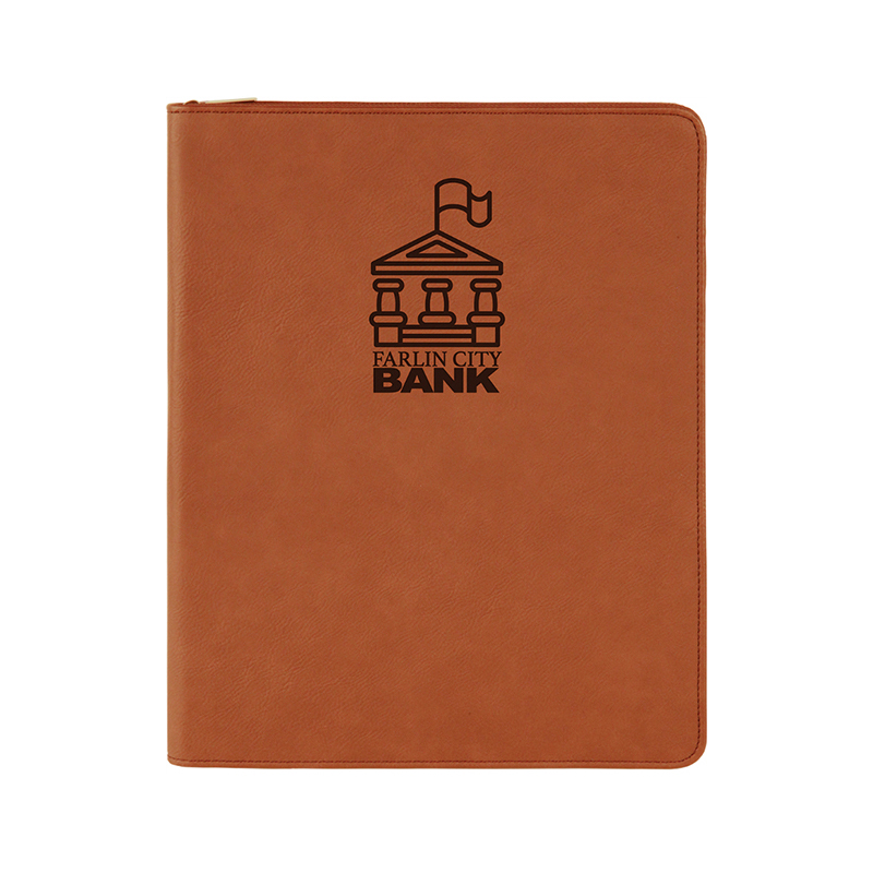 9 1/2' 12' Leatherette Portfolio with zipper