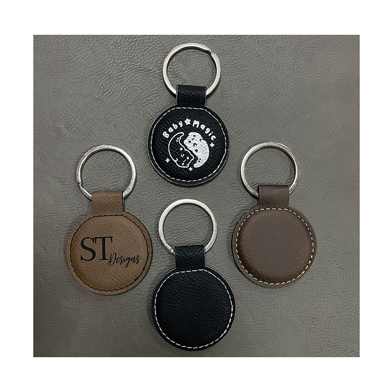 Laserable Leatherette circa Keychains cum unctius Edge