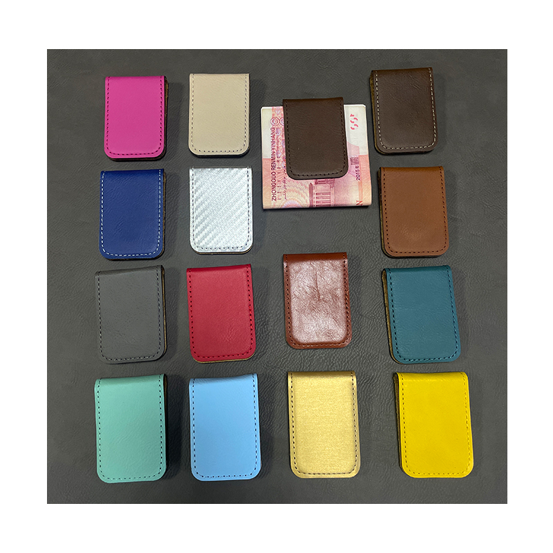 Laserable Leatherette pecuniam clip