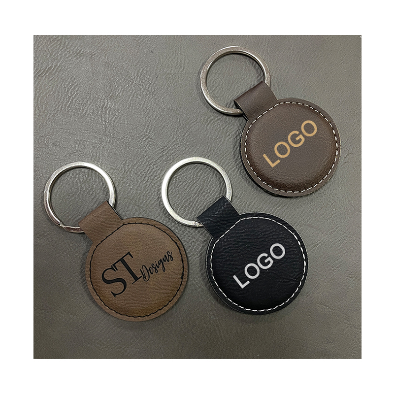 Laserable Leatherette circa Keychains cum unctius Edge