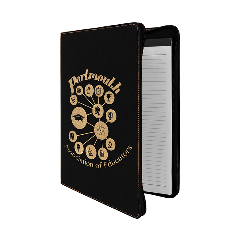 9 1/2' 12' Leatherette Portfolio with zipper